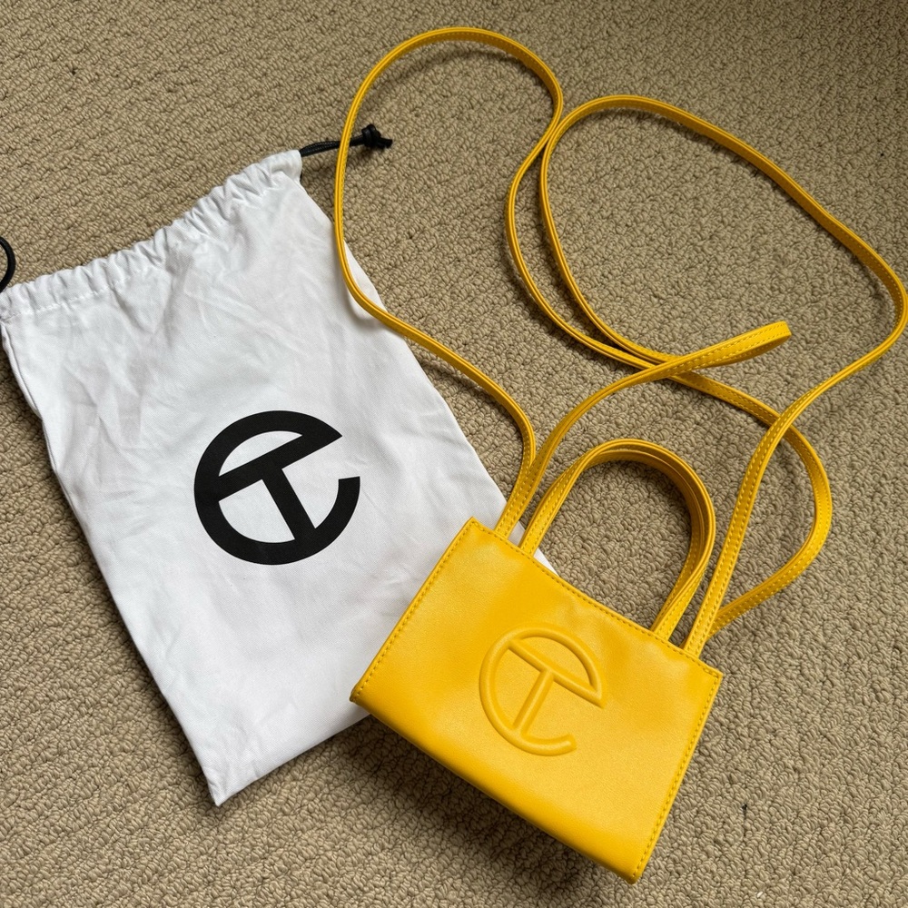 Telfar Yellow Mini Shopping Bag